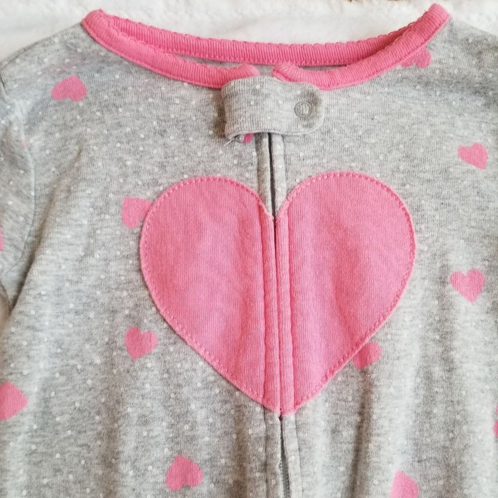 Carters Heart Footie Pajamas for Girls